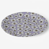 Windflowers auf Lavendel  Pappteller (Schrägansicht)