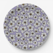 Windflowers auf Lavendel  Pappteller (Vorderseite)
