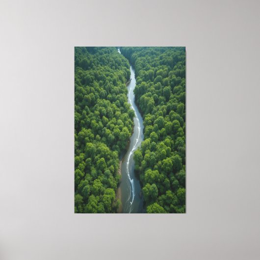 Windfluss durch den üppigen Dschungel Leinwanddruck (Vorderseite)