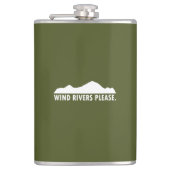 Windflüsse Bitte Flachmann (Vorderseite)