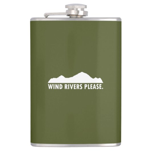 Windflüsse Bitte Flachmann (Vorderseite)