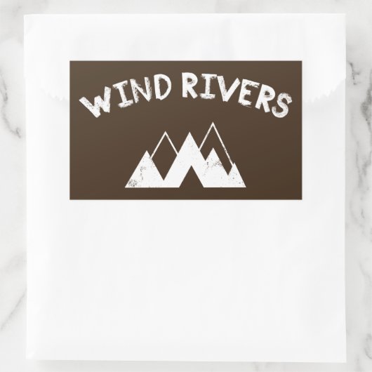 Windflüsse Rechteckiger Aufkleber (Tasche)