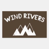 Windflüsse Rechteckiger Aufkleber (Vorderseite)
