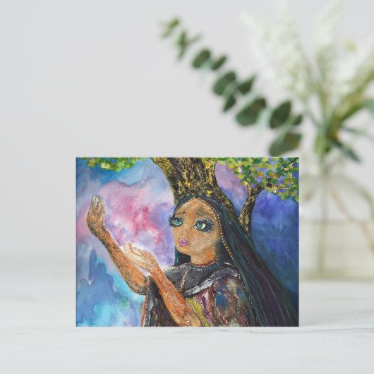 Windflüster Postkarte (Stehend Vorderseite)