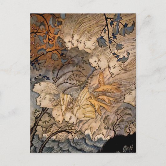 „Windgeister“ von Arthur Rackham Postkarte (Vorderseite)