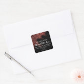 Windgekehrter Glitzer Rot Essential Oil Blend Labe Quadratischer Aufkleber (Umschlag)