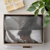 Windgekehrter Tänzer am Meer in taupe decoupage Seidenpapier (Geschenk)