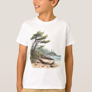 Windgepeitschte Küstenlandschaft Wilde Strände mit T-Shirt