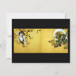 Windgott und Donnergott, Tawaraya Sotatsu Postkarte