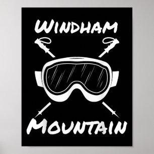 Windham Mountain Rustikale Skibrille Skistöcke S Poster