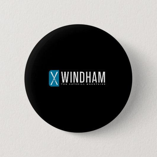 Windham Mountain Skigebiet Button (Vorderseite)