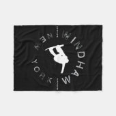 Windham New York Vintag Retro Snowboarding Fleecedecke (Vorderseite (Horizontal))