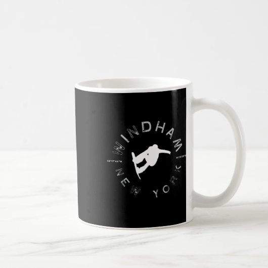 Windham New York Vintag Retro Snowboarding Kaffeetasse (Rechts)