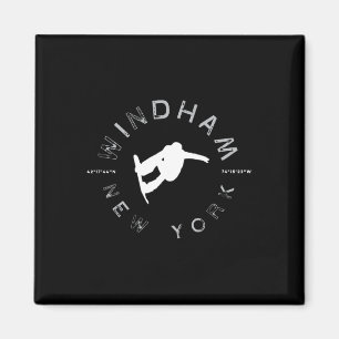 Windham New York Vintag Retro Snowboarding Magnet