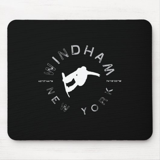 Windham New York Vintag Retro Snowboarding Mousepad (Vorne)