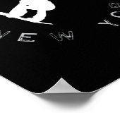 Windham New York Vintag Retro Snowboarding Poster (Ecke)