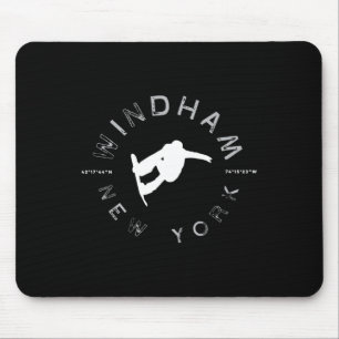 Windham New York Vintage Retro Snowboarden Mousepad