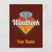 Windhoek Namibia Retro-Elefant Vintage Afrika Postkarte (Vorderseite)