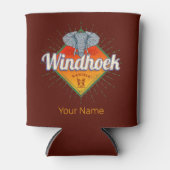 Windhoek Namibia Retro Elephant Vintag Africa Dosenkühler (Vorderseite)