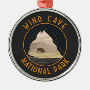 Windhöhle Nationalpark Retro Distressed Circle Ornament Aus Metall