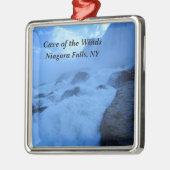 Windhöhle, Niagarafälle, NY Silbernes Ornament (Links)