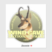 Windhöhle NP (Pronghorn) WT Aufkleber (Blatt)