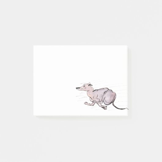 Windhund (a226) Posten-it® Anmerkungen Post-it Klebezettel (Vorderseite)