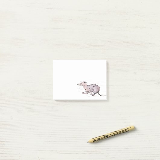 Windhund (a226) Posten-it® Anmerkungen Post-it Klebezettel (Auf Schreibtisch)