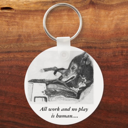 Windhund auf der Computerskizze Schlüsselanhänger (Vorderseite)