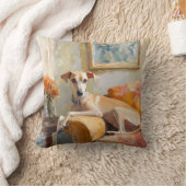 Windhund auf einem Sofa Kissen (Decke)