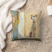 Windhund auf einem Sofa Kissen (Decke)