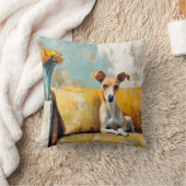 Windhund auf einem Sofa Kissen (Decke)