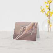 Windhund-Ausdehnungs-Hundekunst-Anmerkungs-Karte Karte (Gelbe Blume)