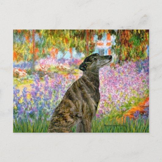 Windhund (br2) - Garten Postkarte (Vorderseite)
