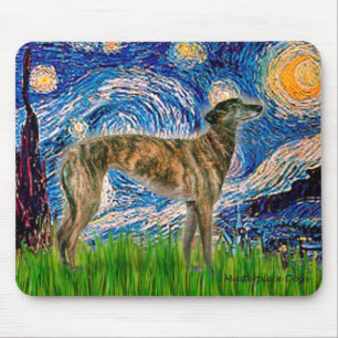 Windhund (br2) - Starry Night Mousepad