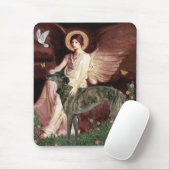 Windhund (br) - Sitzender Engel Mousepad (Mit Mouse)