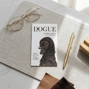 Windhund Brauner Dogue Magazin Visitenkarte