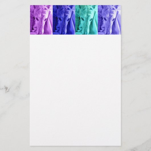 Windhund-Briefpapier Briefpapier (Vorderseite)