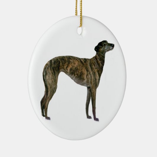 Windhund - Brindle (stehend) Keramik Ornament (Rechts)