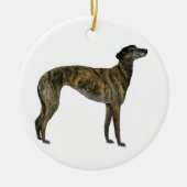 Windhund - Brindle (stehend) Keramik Ornament (Vorne)