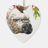 Windhund, der unter dem Mistelzweig roaching ist Keramikornament (Rechts)