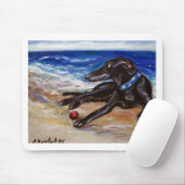 Windhund durch das Meer Mousepad (Mit Mouse)