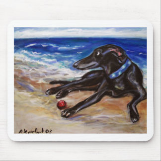 Windhund durch das Meer Mousepad