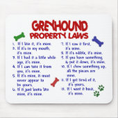 WINDHUND Eigentums-Gesetze 2 Mousepad (Vorne)