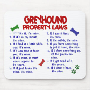 WINDHUND Eigentums-Gesetze 2 Mousepad