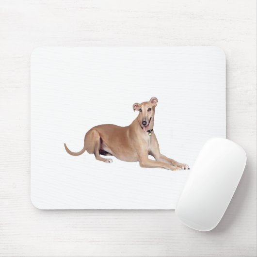 Windhund (fade, liegend) mousepad (Mit Mouse)