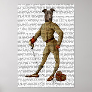 Windhund-Fechter-dunkles volles Poster
