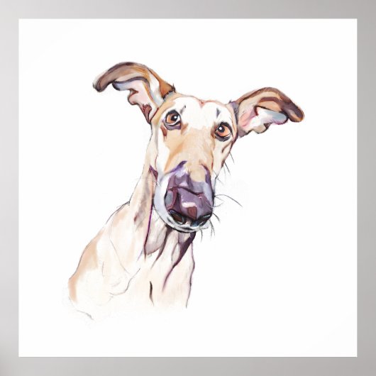 Windhund-Gedenkstätte, Aquarell Poster (Vorne)