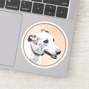 Windhund-Gemälde - Süße originelle Hundekunst Aufkleber