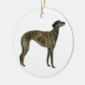 Windhund - gestromt (stehend) keramik ornament (Links)